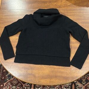 All Saints Black Cowl Neck Sweater